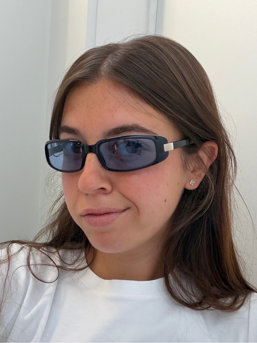 Vintage Gucci 1998 Tom Ford GG 1188/S Blue Wrap Around Slim Rectangle Sunglasses